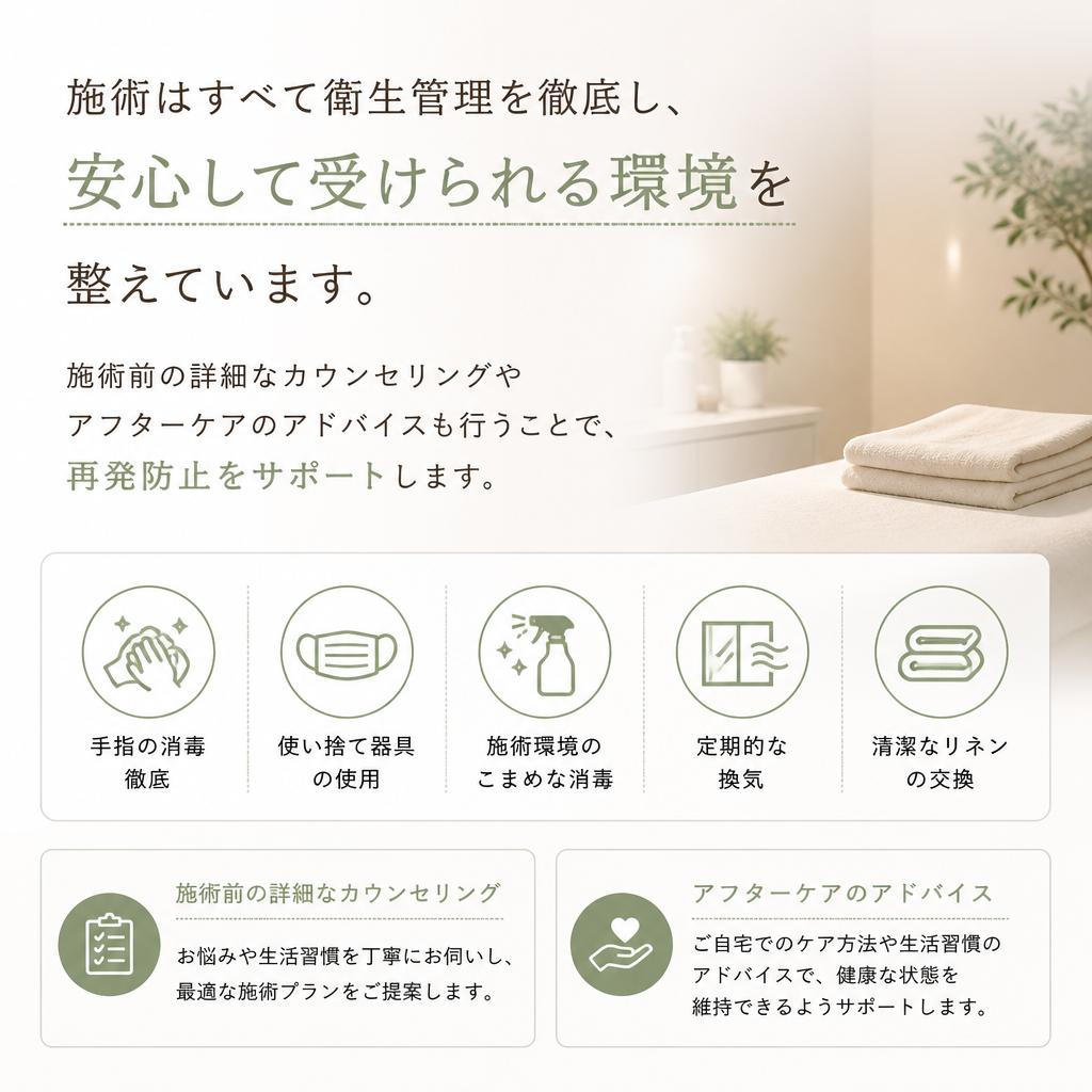 安心・安全な施術を提供