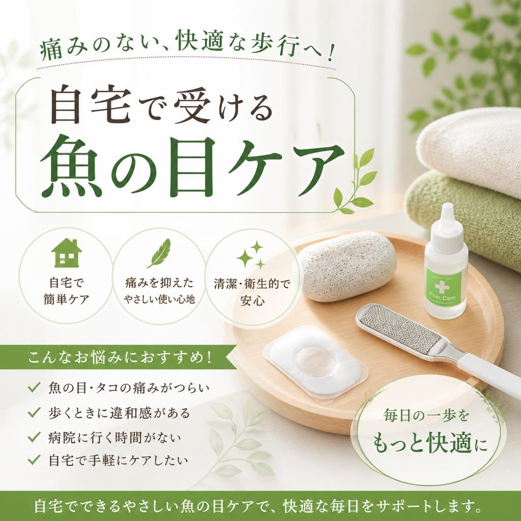 痛みのない、快適な歩行へ！自宅で受ける魚の目ケア