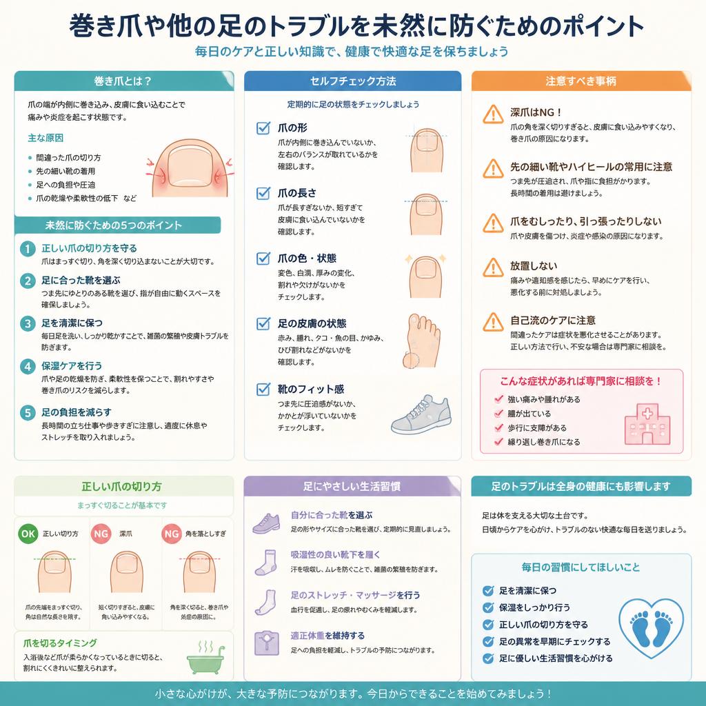 足のトラブルを未然に防ぐために