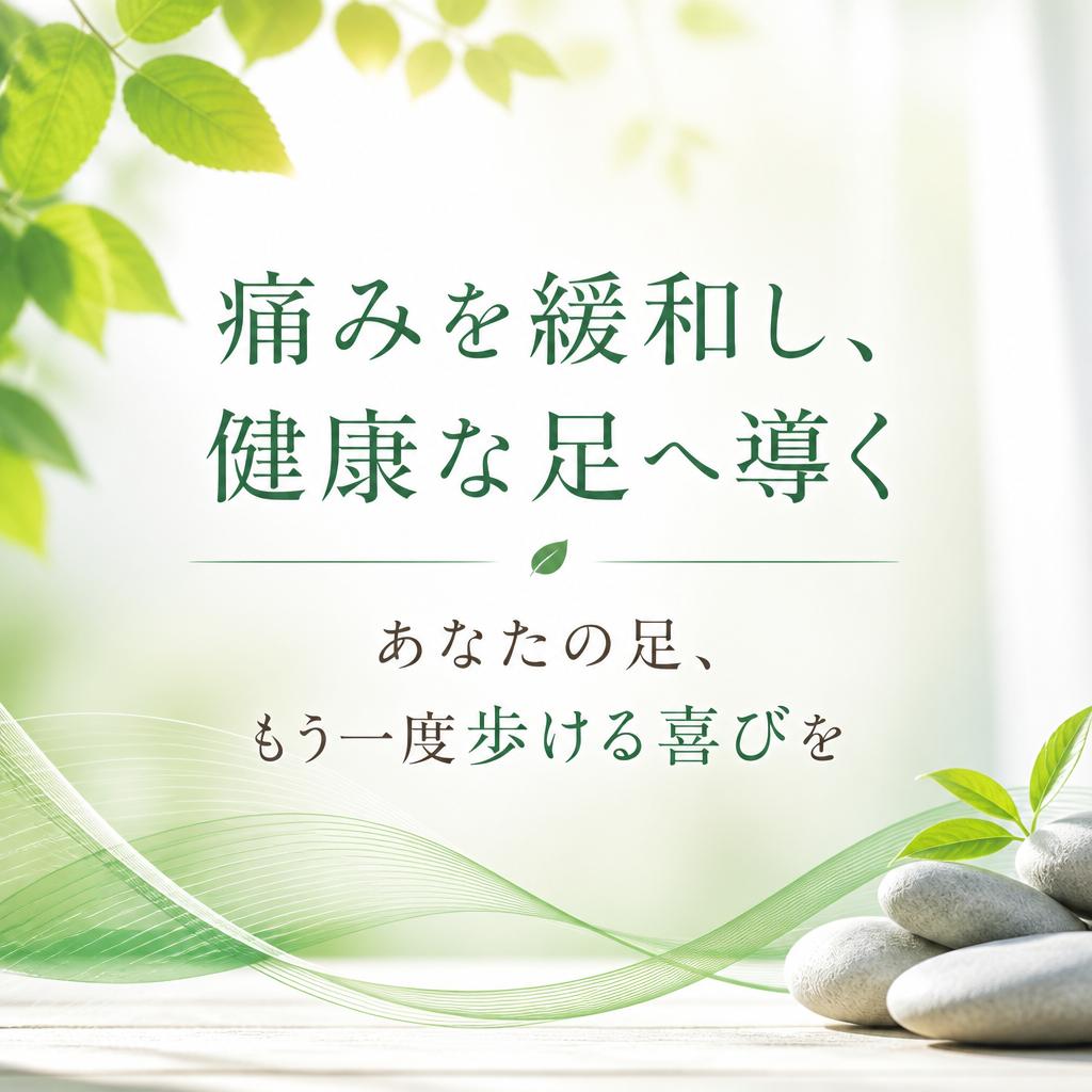 痛みを緩和し、健康な足へ導く あなたの足、もう一度歩ける喜びを